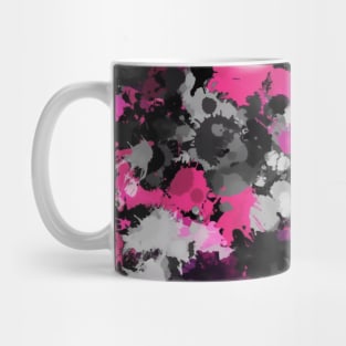 Pink and Grey Paint Splatter Mug